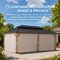 Sunjoy 12x20 ft. Wood Gazebo, Outdoor Patio Steel Hardtop Gazebo, Cedar Framed Wooden Gazebo, Dark Brown A1020326R1 - alternate 6