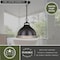 Vaxcel Sheffield 1L 15-in. W Dark Bronze and Gray Farmhouse Dome Pendant Light P0368 - alternate 6