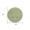 Homeroots 8' Mint Green Brown And Gray Round Floral Washable Indoor Outdoor Area Rug 603475 - alternate 8