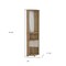 Homeroots 18in Light Brown Wood Corner Bar Cabinet With Two Doors 520578 - alternate 5