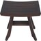Homeroots 18" Dark Brown Teak Rectangular Shower Bench 376661 - alternate 1