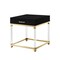 Homeroots 24" Gold and Black End Table with Drawer 544058 - alternate 1