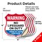 Signmission Warning No Lifeguard On Duty, 4 inch X 4 inch, Vinyl Decal, 5PK SHI-D-5PACK-4-479 - alternate 3