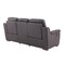 Homeroots 90" Brown Faux Leather Sofa 343838 - alternate 7