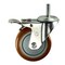Service Caster 4 Inch SS Maroon Polyurethane 12mm Threaded Stem Caster Total Lock Brake SCC SCC-SSTSTTL20S414-PPUB-MRN-M1215 - alternate 1