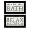 Homeroots Set Of Two Bath Relax 2 Black Framed Print Bathroom Wall Art, 2PK 407099 - alternate 1