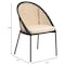 Leisuremod Urbane Collection Modern Dining Chair With Wicker back in Cream UC21WCR - alternate 6