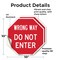 Signmission Wrong Way Do Not Enter, 10 inch X 10 inch, Vinyl Decal, 2PK OC-D-2PACK-10-345 - alternate 3