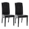 Homeroots Set of Two Black Upholstered Faux Leather Dining Parsons Chairs 546388 - alternate 6