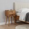 Homeroots 22" Oak Solid Wood Two Drawer Nightstand 722546 - alternate 4