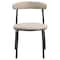 Leisuremod Lume Modern Dining Side Chair in Polyester with Black Steel Frame in Dark Taupe, 2PK LC20DTP2 - alternate 7