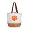 Picnic Time Family Of Brands NCAA Clemson Tigers Coronado Canvas and Willow Basket Tote - Picnic Bag 203-00-187-104-0 - alternate 1