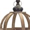 Homeroots Set of Two Brown Distressed Wood And Glass Floor Lantern Candle Holders, 2PK 517576 - alternate 7