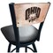 Holland Bar Stool Co 30" Blk Wrinkle Ohio University Swivel Bar Stool, Laser Engraved Back L03830BWMedMplAUnivOHBlkVinyl - alternate 1