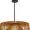 Homeroots Natural And Black Rattan And Metal LED Dimmable Outdoor Hanging Pendent Light 683474 - alternate 8