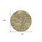 Homeroots 8' Artichoke Green Coral And Brown Round Floral Washable Indoor Outdoor Area Rug 604104 - alternate 9