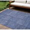 Homeroots 9' X 12' Denim Blue And Sky Blue Patchwork Washable Indoor Outdoor Area Rug 581585 - alternate 1