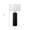 Homeroots 30" Black Metal Table Lamp With White Drum Shade 524478 - alternate 6