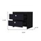Homeroots 22" Black Wood Two Drawer Nightstand 534889 - alternate 5