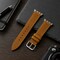 Elegani Band Compatible with Apple Watch 49mm, Light Brown, Silver, Black, Yellow Gold, Rose Gold Buckle SVLTQR-LBRN-49 - alternate 2