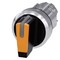 Siemens Illuminable selector switch, 22 mm, round, shiny metal, amber 3SU1052-2BL00-0AA0-ZY19 - alternate 1