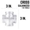 Stz Industries 1 in. FIP X 1 in. D FIP 1 in. D FIP Galvanized Malleable Iron 3 in. L Cross 501789 - alternate 5