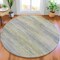Homeroots 8' Linen And Beige Round Abstract Washable Indoor Outdoor Area Rug 631115 - alternate 4