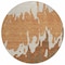 Homeroots 8' Orange And Brown Round Abstract Washable Indoor Outdoor Area Rug 613646 - alternate 6