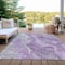 Homeroots 5' X 8' Purple And Ivory Abstract Washable Indoor Outdoor Area Rug 617603 - alternate 6