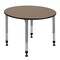 Regency Round Kee Height Adjustable Classroom Activity Table, 48 in W, 48 in L, Noble Oak TB48RNDNOAPGY - alternate 1