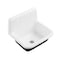 Kingston Brass 22" Cast Iron Single Bowl Wall Mount Utility Sink with Drain, White/Brushed Nickel KGCLWS221878 - alternate 1