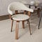 Leisuremod Modern Wooden Dining Chair, Walnut Color Frame in White, Brivo Collection BC22W - alternate 7
