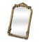 Homeroots 12" Gold Solid Solid Wood Scalloped Framed Makeup Shaving Tabletop Mirror 716308 - alternate 8