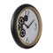 Homeroots 16" Black Gold And White Faux Leather And Iron Analog Exposed Gear Round Wall Clock 485977 - alternate 6