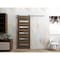 Sartodoors Sturdy Barn Door 32 x 80in, Quadro 4445 Cognac Oak W/ Frosted Glass, SS 6.6FT Rail Hangers Heavy Set QUADRO4445BD-S-AKA-32 - alternate 1