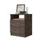Homeroots 20" Brown Two Drawer Faux Wood Nightstand 534891 - alternate 5