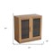 Homeroots 31" Natural And Clear Glass Door Accent Cabinet With Three Shelves 564864 - alternate 9