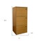 Homeroots 36" Natural Wood Three Tier Bookcase 469071 - alternate 6