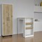 Homeroots Set of Two Oak and White Wood Kitchen Island And Pantry Cabinet 526343 - alternate 1