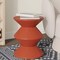 Leisuremod Aura Modern Side Table - Double Hourglass Design, ABS Plastic, Indoor/Outdoor Use AST15BR - alternate 6