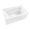 Kingston Brass 54" Acrylic Rectangular 3-Wall Alcove Tub, Right Hand Drain and Anti-Skid Surface, Glossy White VTAM5432R22D - alternate 6