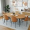 Leisuremod Tule Dining Side Chair with Velvet Seat and Steel Frame, Natural Wood/Beige, 2PK TCNW18BG2 - alternate 8