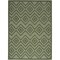 Homeroots 5' X 7' Dark Green And Light Green Geometric Indoor Outdoor Area Rug 556275 - alternate 1