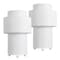 Jonathan Y Franklin 17.5 in. Modern Minimalist Fabric Stacked Cylinder LED Table Lamp, White, 2PK JYL5609A-SET2 - alternate 7