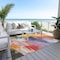 Homeroots 10' X 14' Gold Purple And Teal Blue Abstract Washable Indoor Outdoor Area Rug 611221 - alternate 6