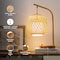 Vidalite Fos Table Lamp with Woven Bamboo and Linen Shade, Brushed Brass Base, Dimmable, USB Charging Port CE1009203 - alternate 6