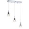 Jonathan Y Alain 19.5" 3-Light Adjustable Cascading Metal Integrated Linear LED Pendant, Chrome JYL7037A - alternate 1