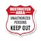 Signmission Restricted Area Shield Sign Unauthorized, 12 Inch X 12 Inch, Aluminum Metal Sign SHI-A-12-457 - alternate 1