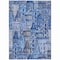 Homeroots 9' X 12' Navy Blue And Sky Blue Village Houses Washable Indoor Outdoor Area Rug 577851 - alternate 7