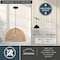 Vaxcel Nassau 1L LED Compatible Matte Black Transitional Pendant Light Natural Woven Rope Shade P0405 - alternate 7